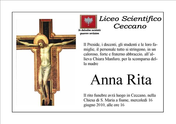 manifesto funebre lavorato