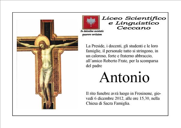 manifesto funebre papa roberto frate